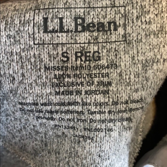Women’s LL Bean Gray Sweater Fleece Pullover Small - Picture 7 of 7